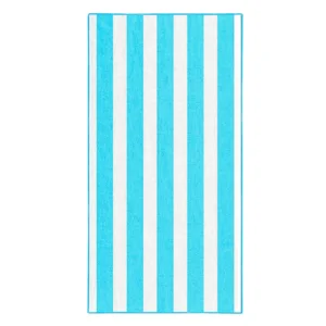 Prosop din Microfibre cu Dungi Turcoaz pentru Plaja 75x150cm